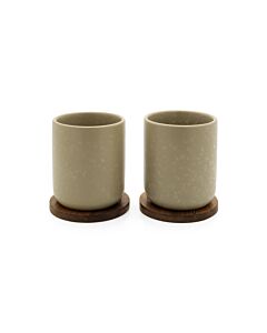 Mug Umea 200ml beige avec support