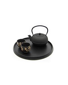 Plateau rond bambou noir Ø35x2cm