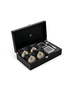 Coffret à thé 4 comp. + 2 boîtes + cuillère