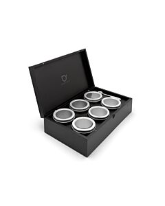 Coffret à thé + 6 boîtes + cuillère noir