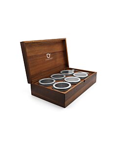 Coffret à thé + 6 boîtes + cuillère acacia