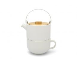 Tea for one Umea blanc avec couvercle