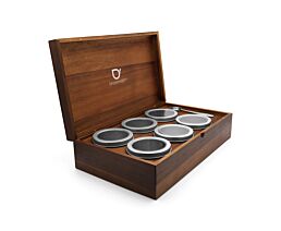 Coffret à thé + 6 boîtes + cuillère acacia