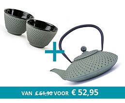 Théière Xilin avec 2 tasses, vert clair