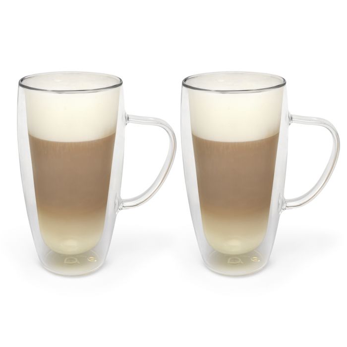 Verres à latte macchiato, imprimés, cœurs